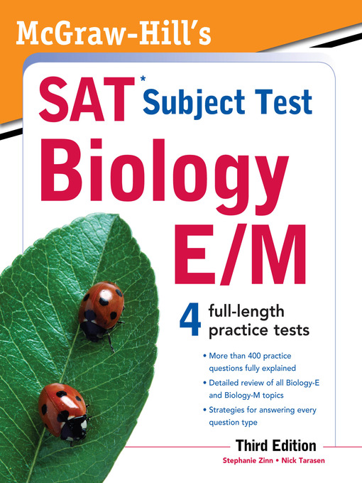 Title details for McGraw-Hill's SAT Subject Test Biology E/M by Stephanie Zinn - Available